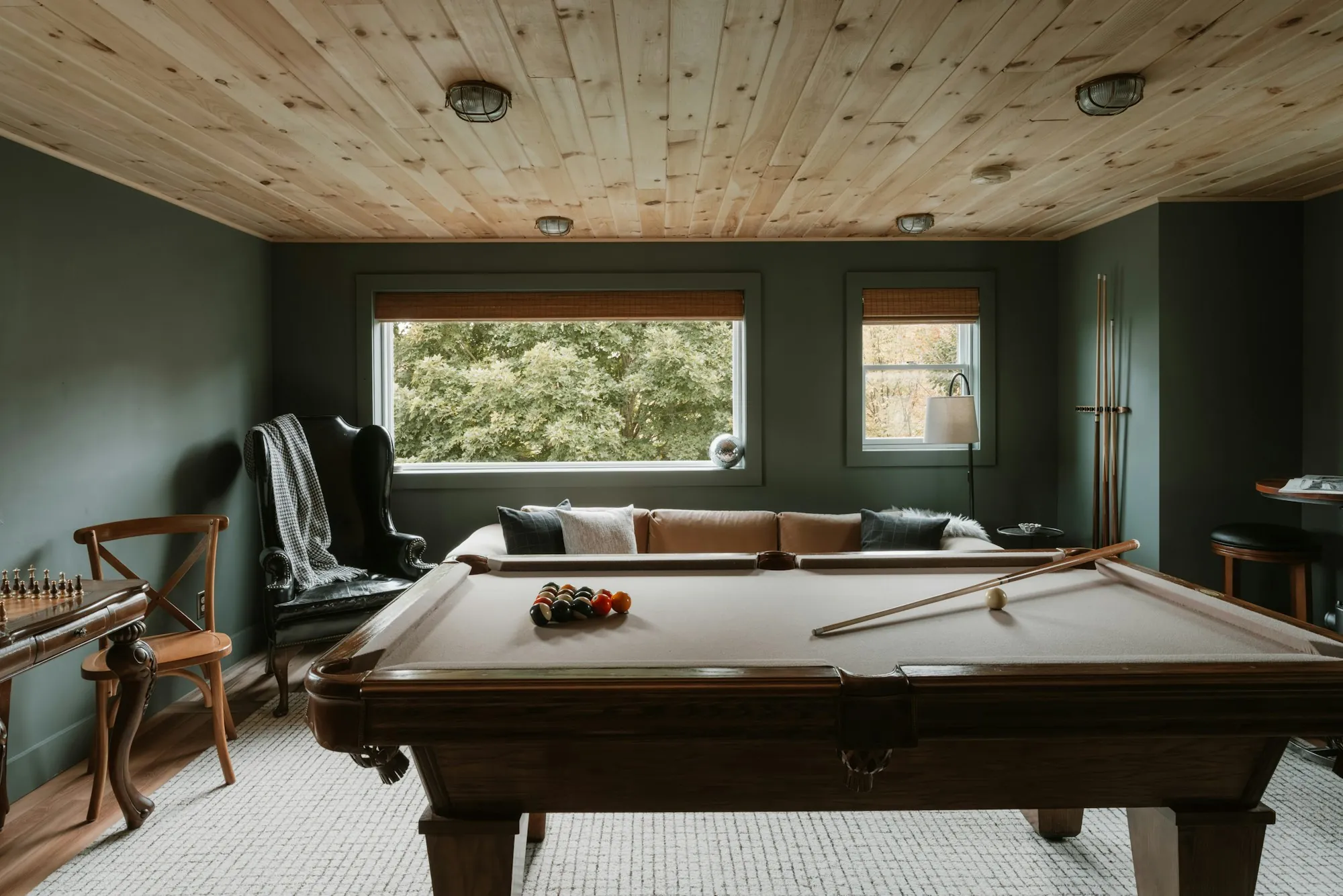 Finished basement living area