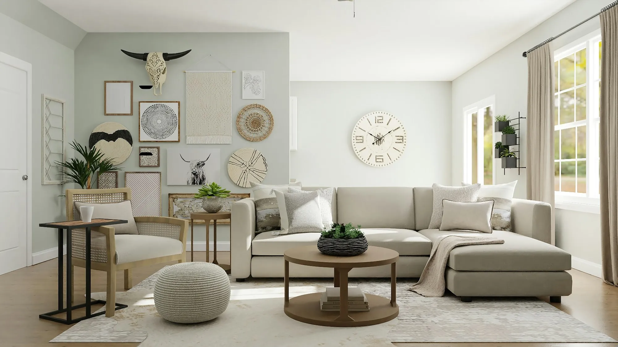 Bright living space in a home