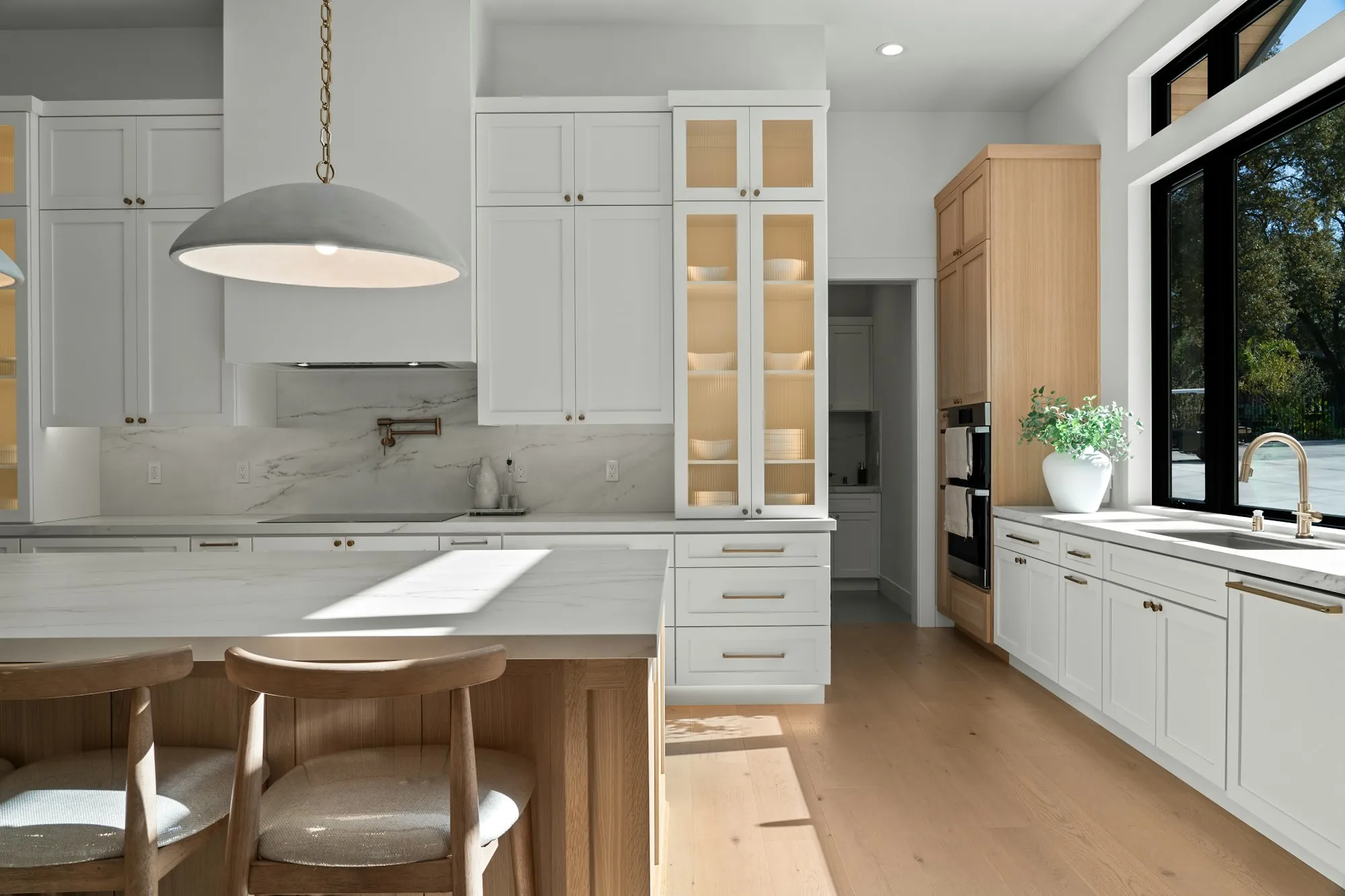 Remodeled kitchen in a family home