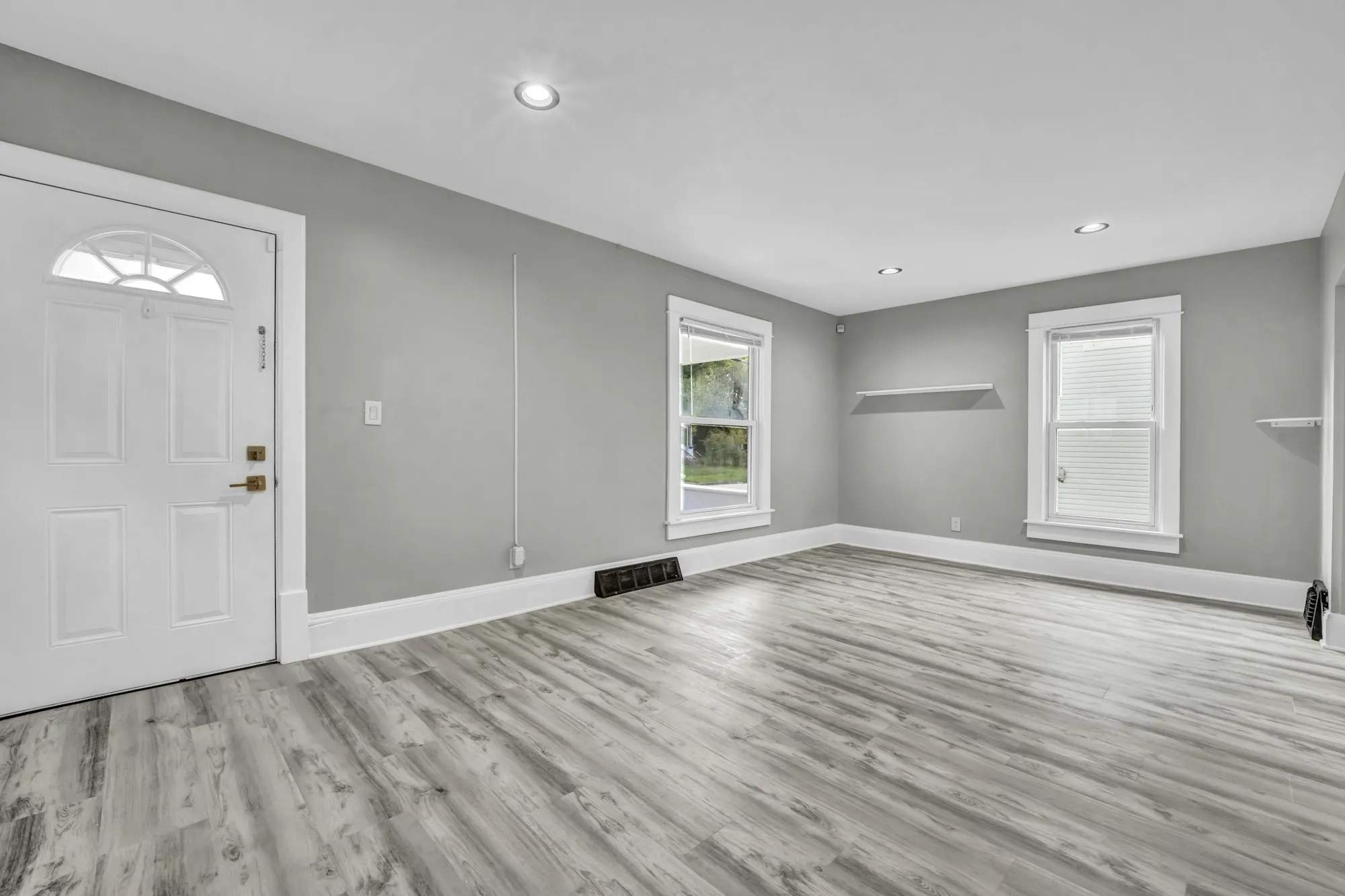 Freshly painted surfaces in a home