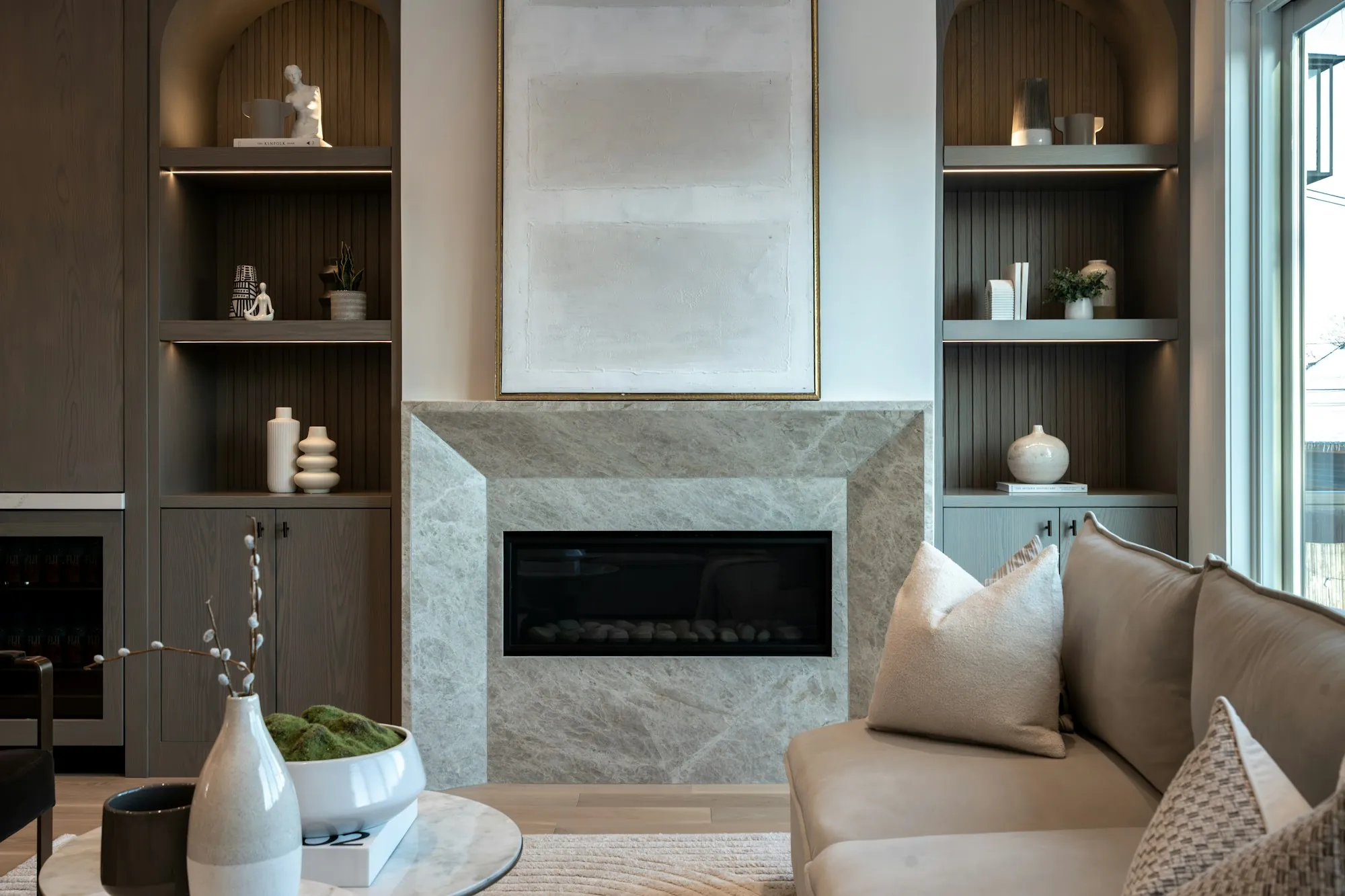 Updated living space after a home renovation